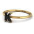 K Letter - Initial Gold Diamond Ring